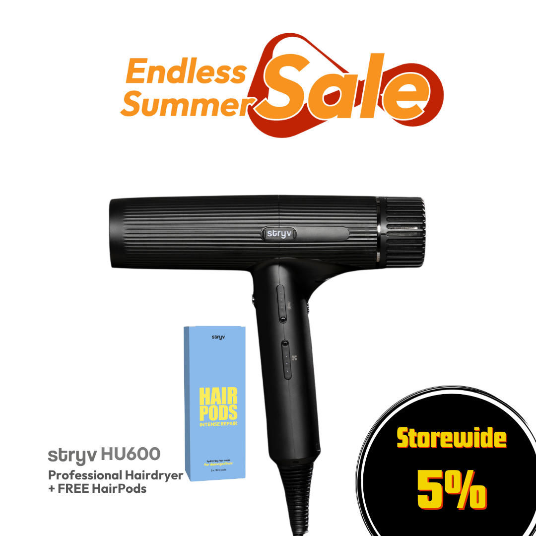 HU600 salon-grade professional hair dryer + FREE HairPods (intense repair)