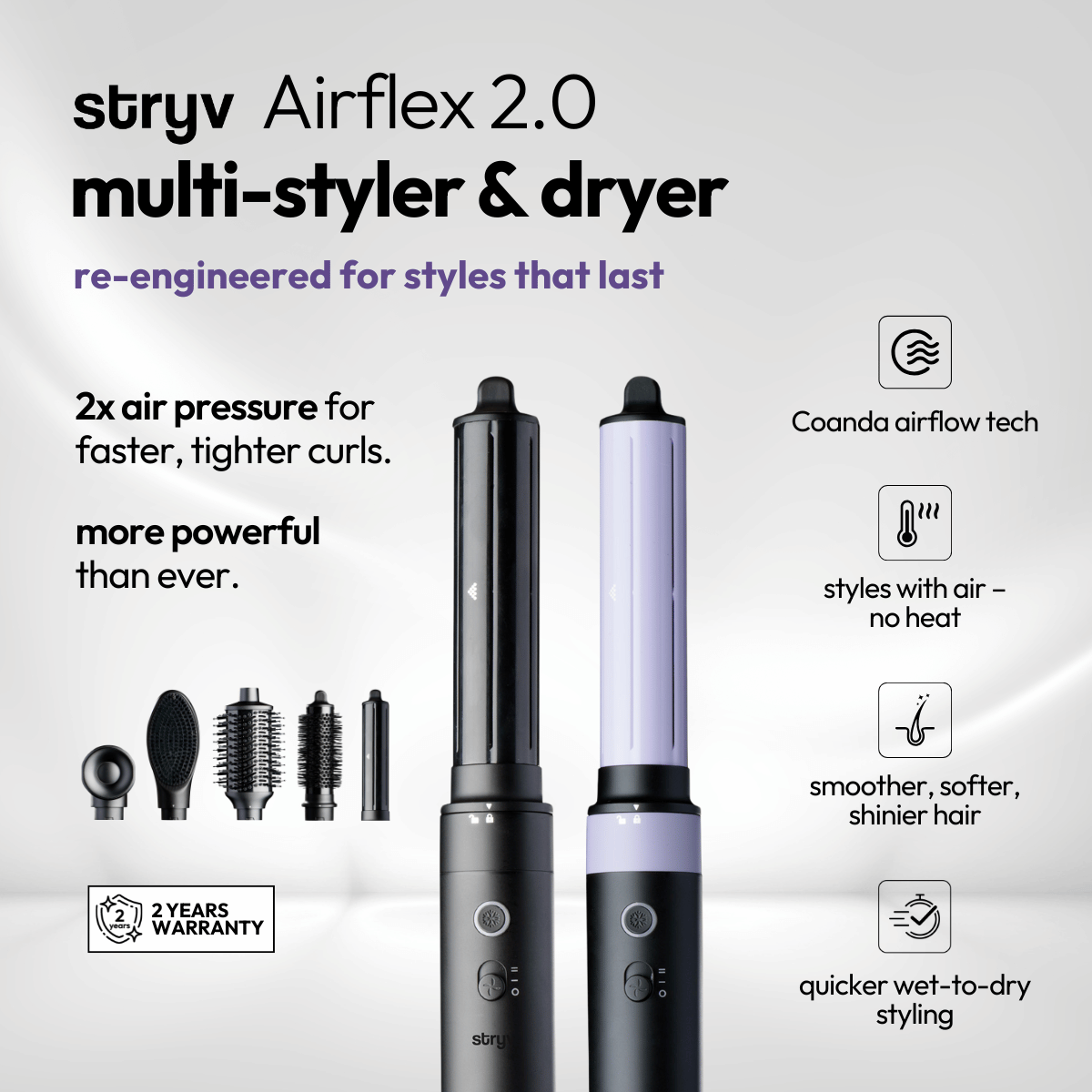 Buy Airflex 2.0, FREE MiniCurler (Black)
