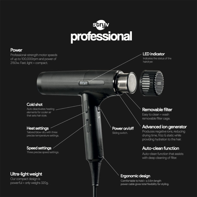 HU600 salon-grade professional hair dryer + FREE HAIR MASK x1 [Free products]